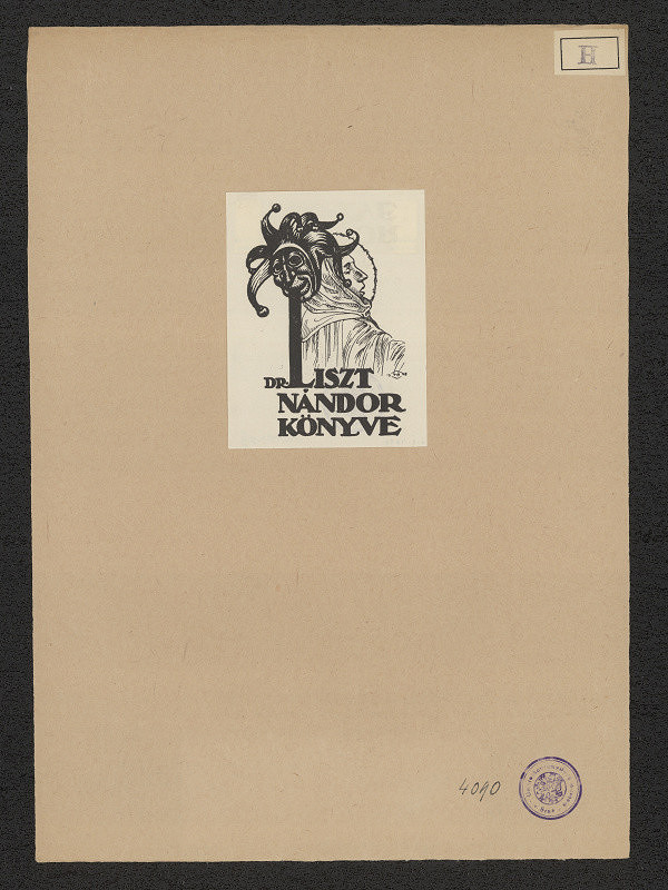 Jenö (Eugen) Haranghy – Exlibris Dr. Lüszt Nándor Könyve 