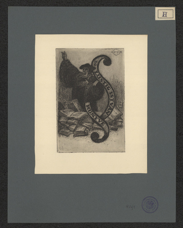 Jenö (Eugen) Haranghy – Exlibris Dr. Lustig István Könyve 