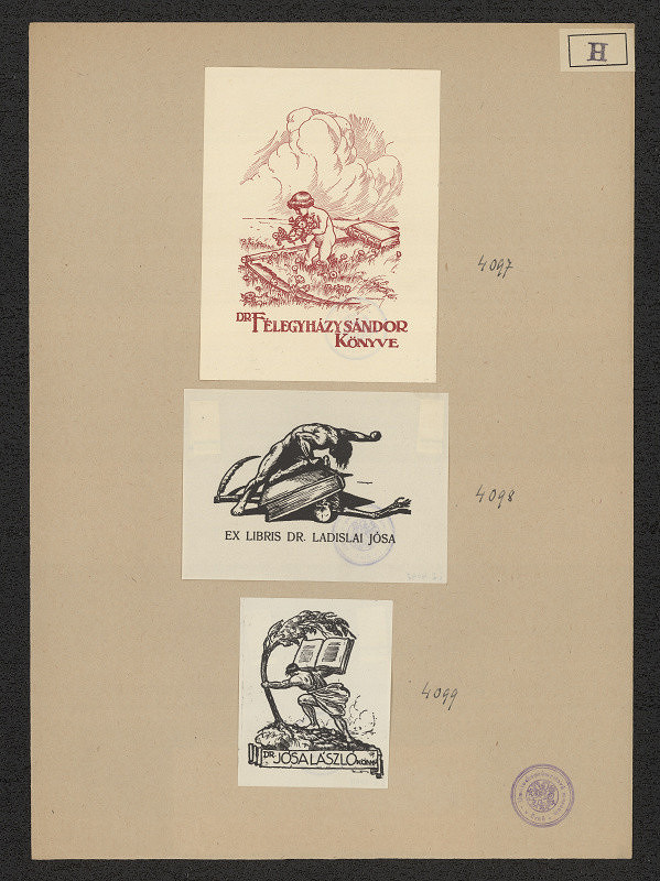 Jenö (Eugen) Haranghy – Exlibris Dr. Félegyházy Sándor Könyve 