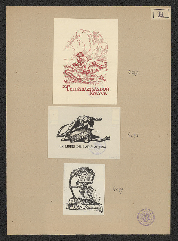 Jenö (Eugen) Haranghy – Exlibris Dr. JósaLászló Könyve 