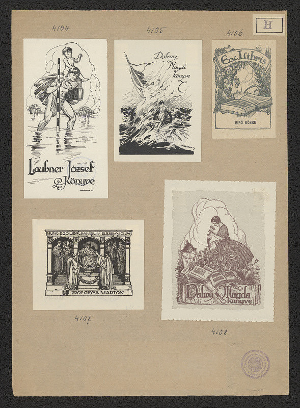 Jenö (Eugen) Haranghy – Exlibris Dalmy Magda Könyve 
