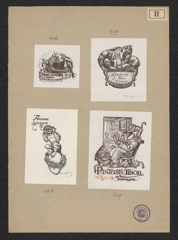 Jenö (Eugen) Haranghy – Exlibris Pinterits Tibor 