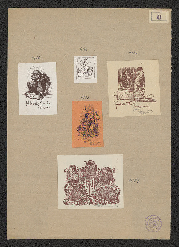 Jenö (Eugen) Haranghy – Exlibris Pinterits Tibor Tulajdona 