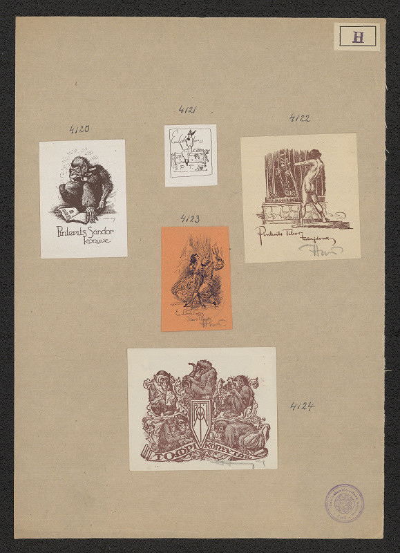 Jenö (Eugen) Haranghy – Exlibris Tiberti Pinterits 