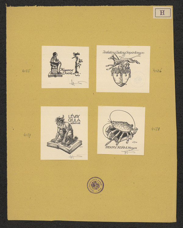 Jenö (Eugen) Haranghy – Exlibris Jászsladányi Ladányi Gásparkönyve 