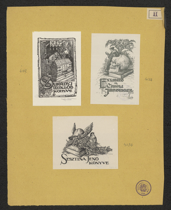 Jenö (Eugen) Haranghy – Exlibris Uranyj Miklós Könyve 