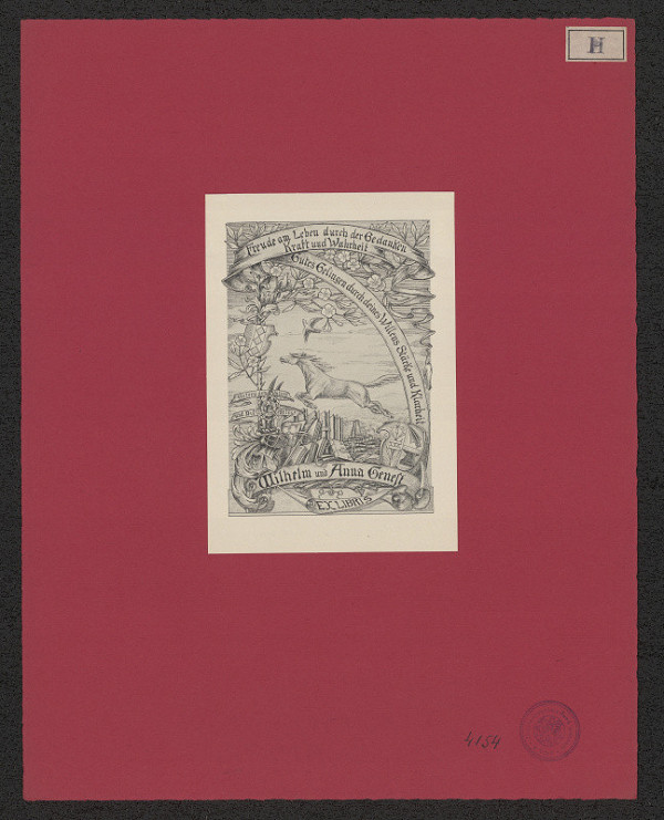 Haun Gottlieb – Ex libris Wilhelm und Anna Genest 