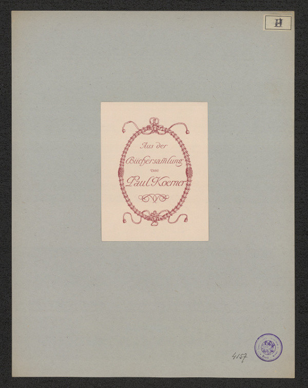 Alexis Hasselquist – Aus der Büchersammlung von Paul Koerner 