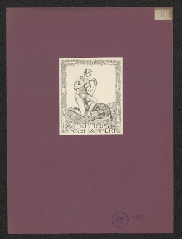 P. (R?) Hergarden – Exlibris Ernst Lammert 