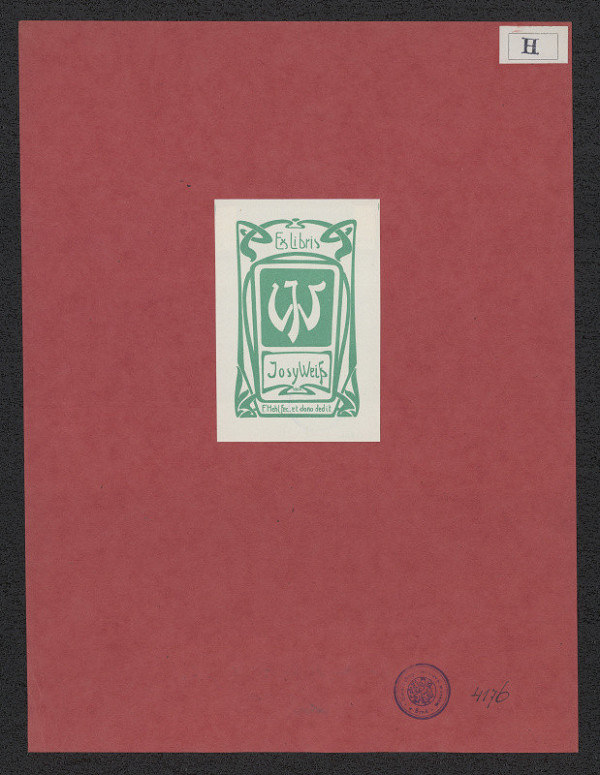 Fritz Hehl – Exlibris Josy Weits 