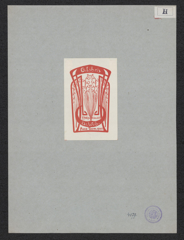 Fritz Hehl – Exlibris Dr. Weits 