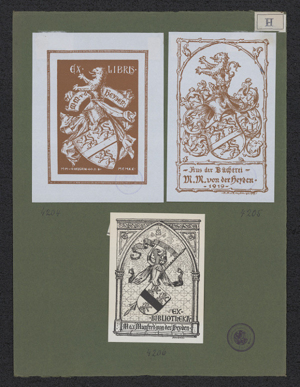 Max Manfred von der Heyden – Aus der Bücherei M. M. von der Heyden 