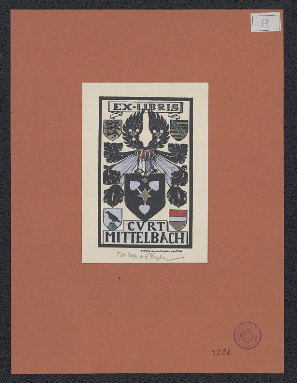 Max Manfred von der Heyden – Ex libris Curt Mittelbach 