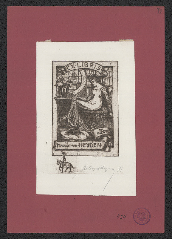 Max Manfred von der Heyden – Ex libris Margot v.d.  Heyden 
