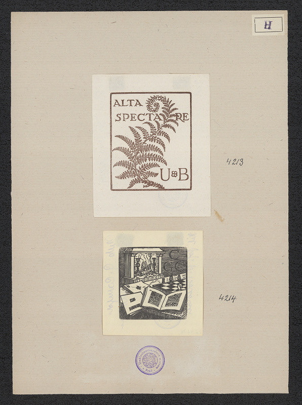 B. Hil – Exlibris U. B. 