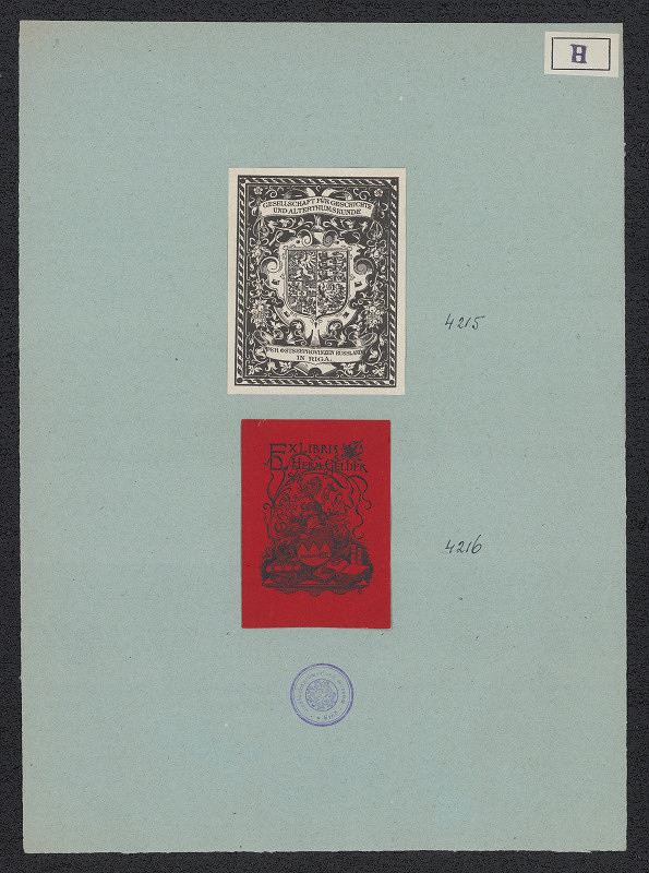 Adolf Matthias Hildebrandt – Exlibris Herm. Gelder 