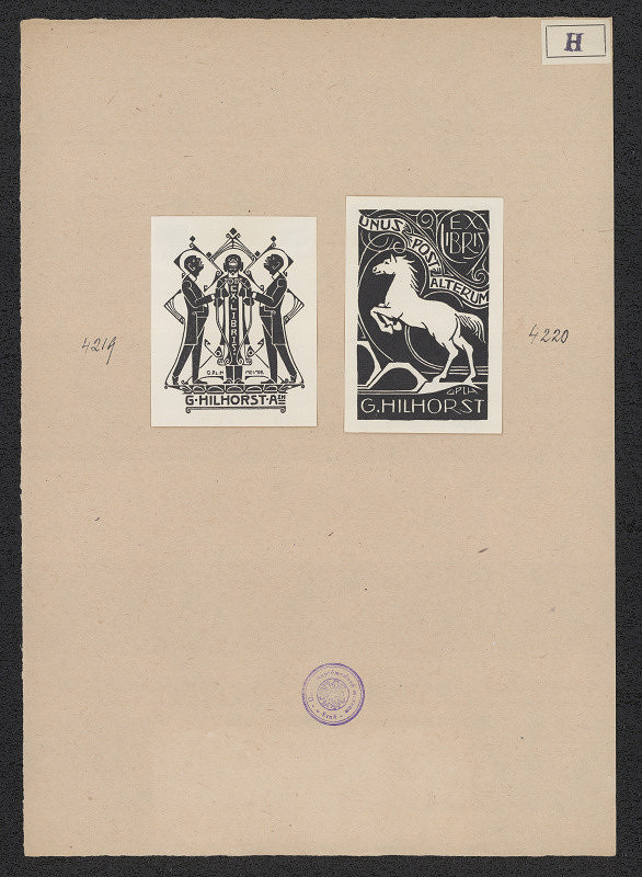 Gerardus Pieter Lambert Hilhorst – Exlibris G. Hilhorst 