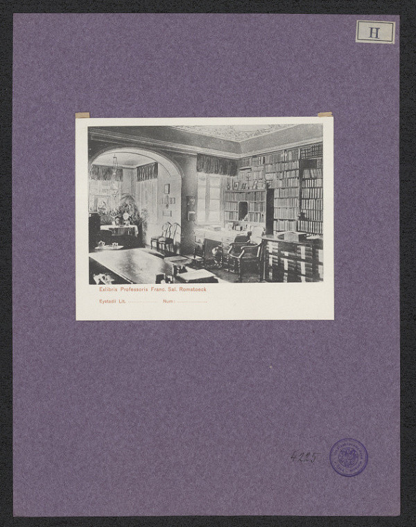 neurčený autor – Exlibris Professoris Franc. Sal. Romstoeck 