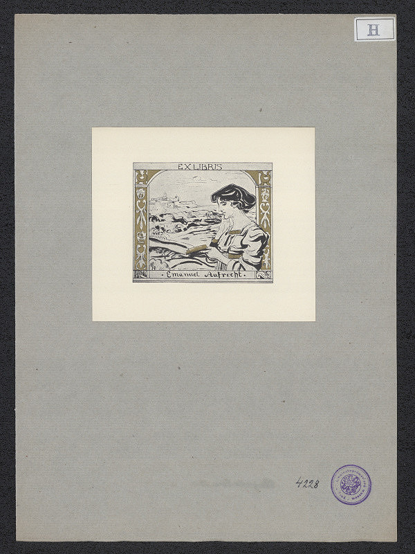 Dora Hitz – Exlibris Emanuel Aufrecht 