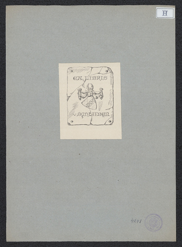 Gustav Hogetop – Ex libris V. Schlieben 