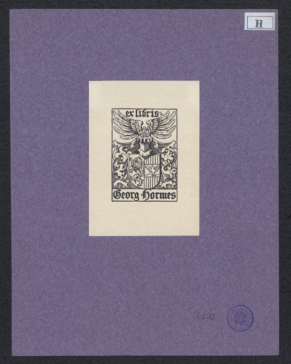 Georg Hormes – Ex libris Georg Hormes 