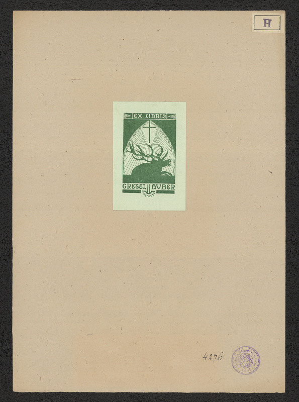 Ernst Huber – Ex libris Gretel Huber 