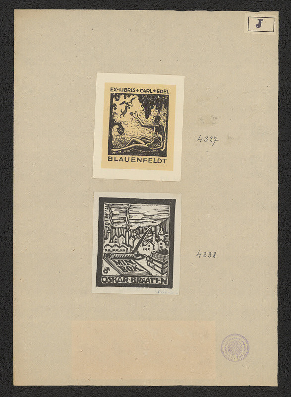 Albert Jaru – Ex libris Carl Edel Blauenfeldt 