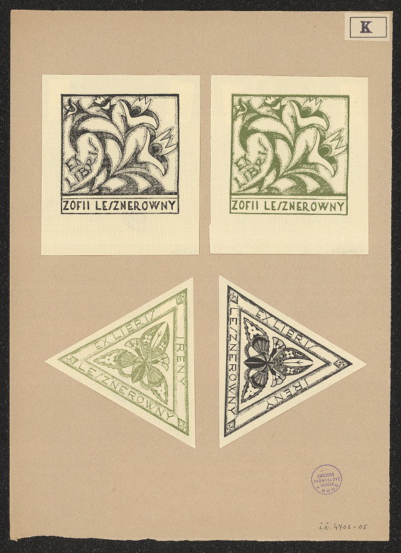 Maria Kulikowska – Exlibris Ireny Lesznerowny 