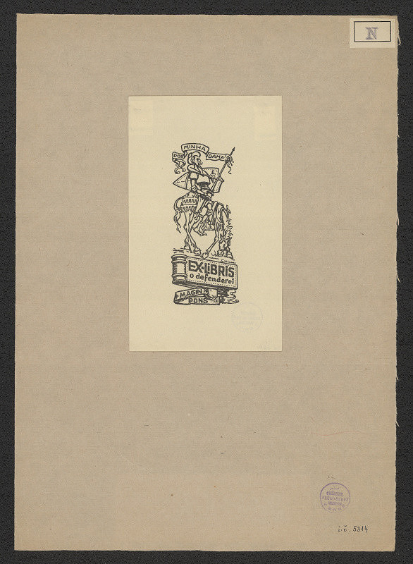 S. Nevea – Ex libris o defenderai Magin Pons 