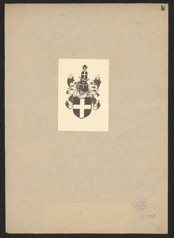 neurčený autor – exlibris - erb 