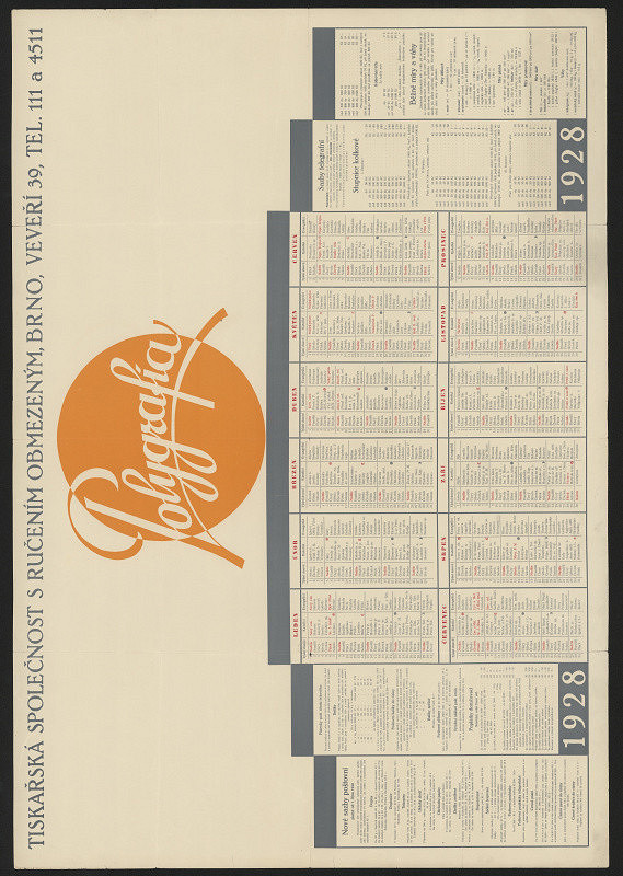 neznámý – Kalendář Polygrafie Brno 