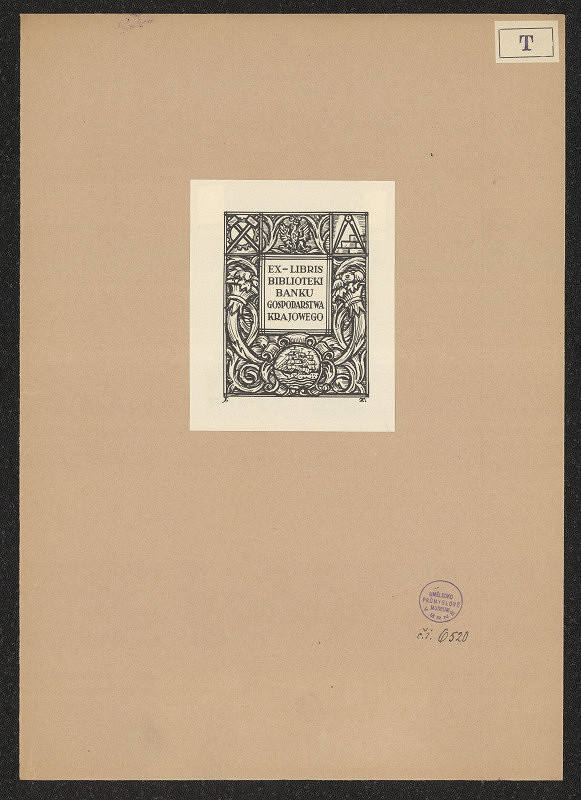 Józef Tom – Ex libris Biblioteki Banku Gospodarstwa Krajowego 