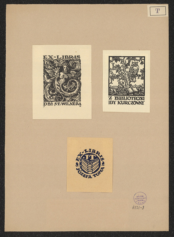 Józef Tom – Ex libris Dra. St. Wilnera 