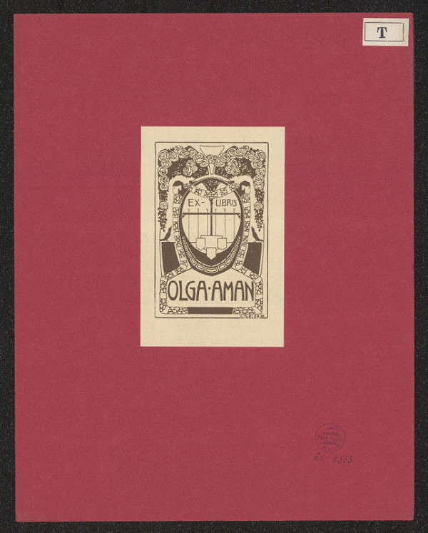 Friedrich Georg Tobler – Ex libris Olga Aman 