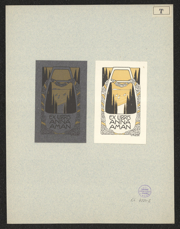 Friedrich Georg Tobler – Ex libris Anna Aman 