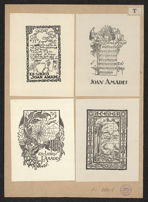 E. Tubau – Ex libris J.  Amades 