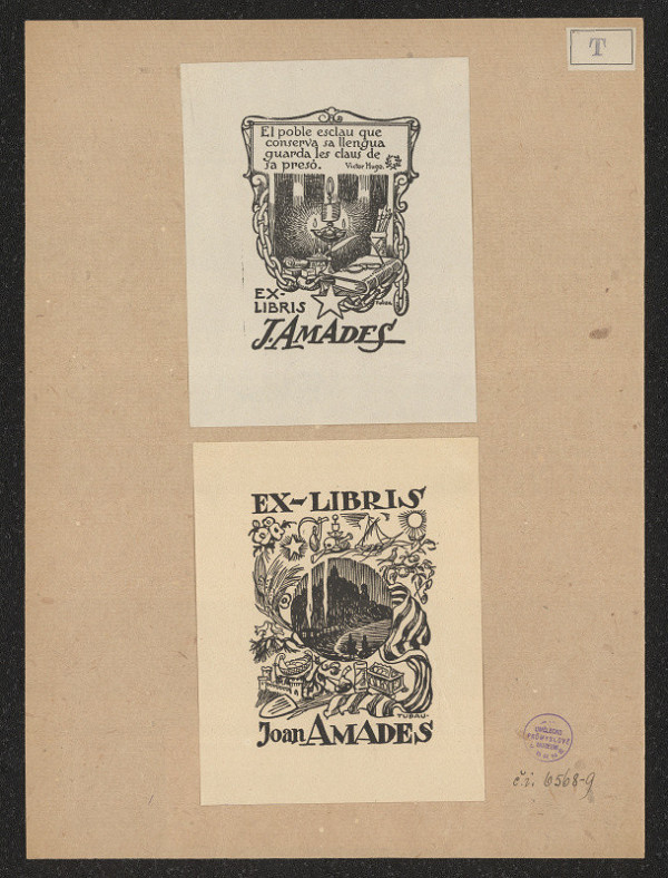 E. Tubau – Ex libris Joan  Amades 