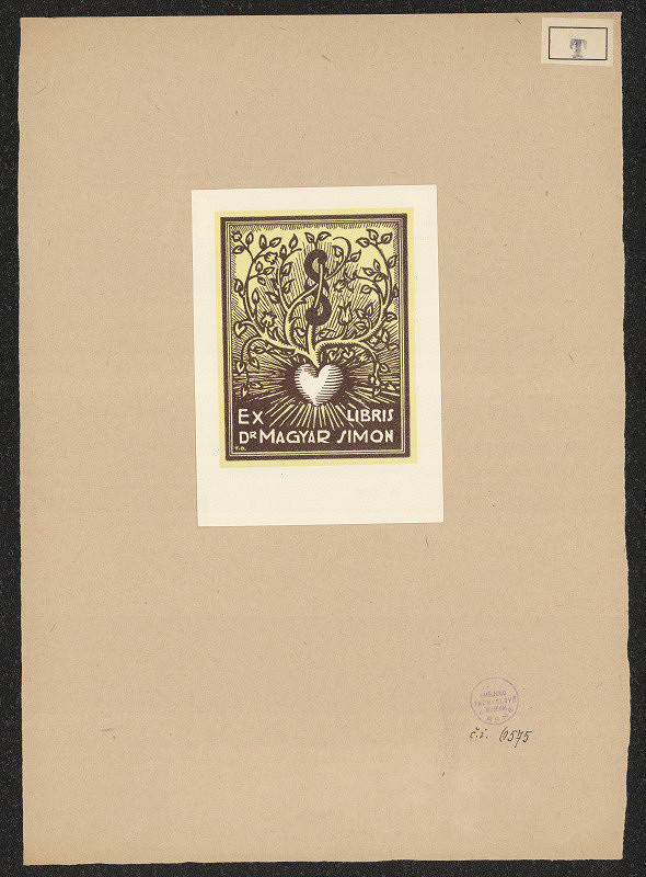 Osvald Toroczkai – Ex libris dr. Magyar Simon 
