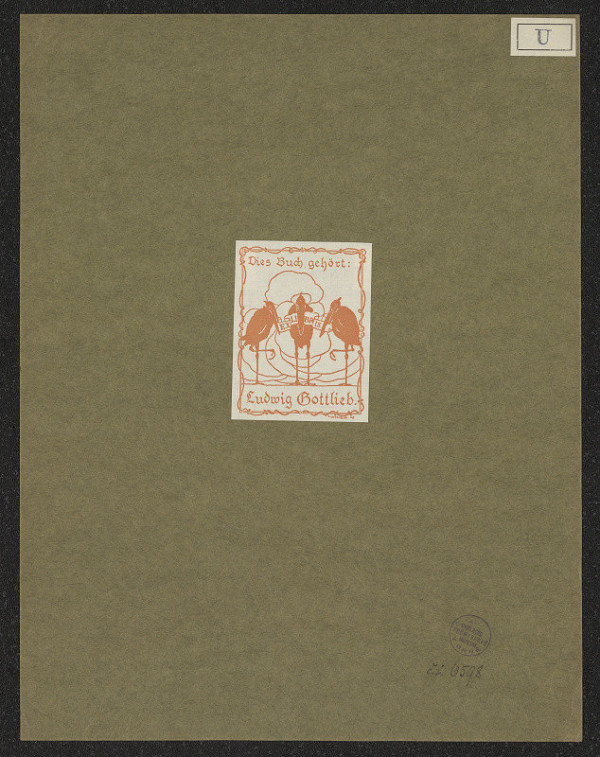 F. Unterstab – Dies Buch gehört Ludwig Gottlieb 