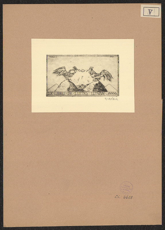 Endre Vadász – Ex libris Dr. Lustig István 