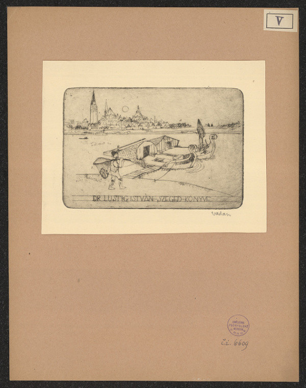 Endre Vadász – Ex libris Dr. Lustig István 