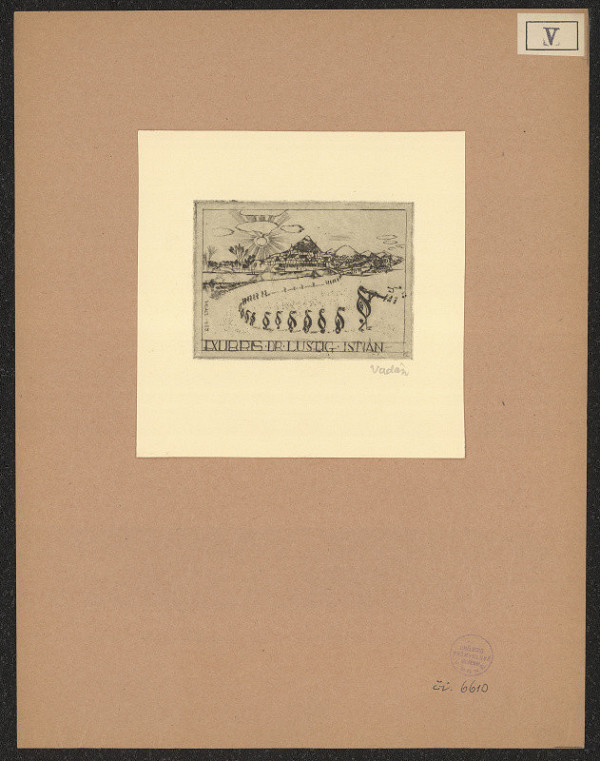 Endre Vadász – Ex libris Dr. Lustig István 