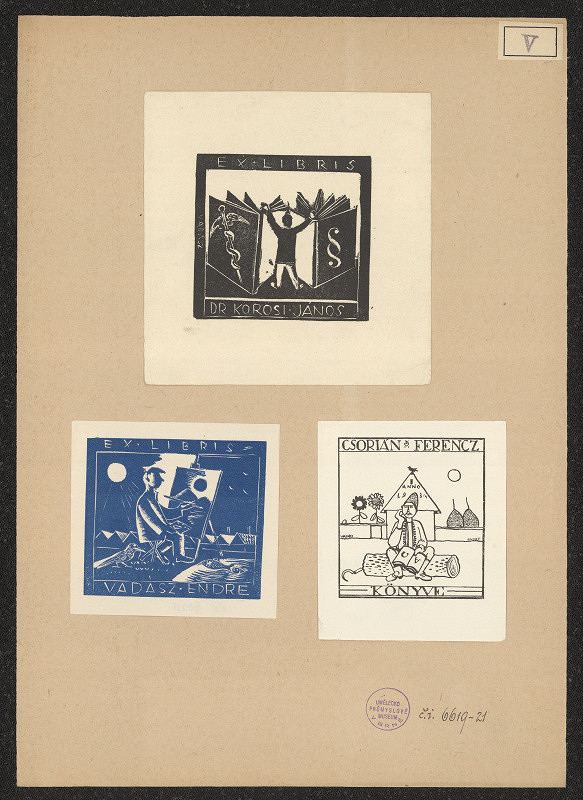 Endre Vadász – Ex libris Csorián Ferencz 