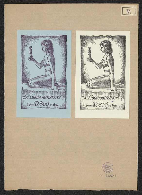 Károly Várkonyi – Ex libris articis prof. R. Soó de Bere 