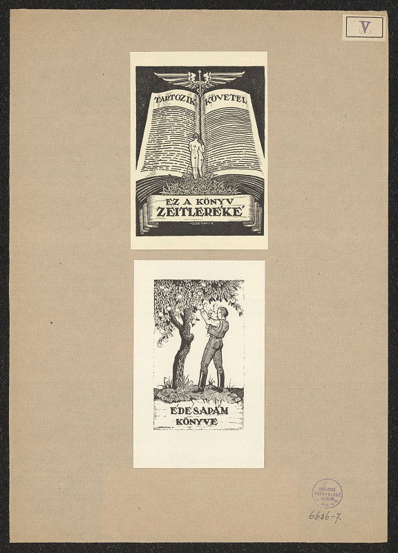 Károly Várkonyi – Ex libris Zeitleréké 