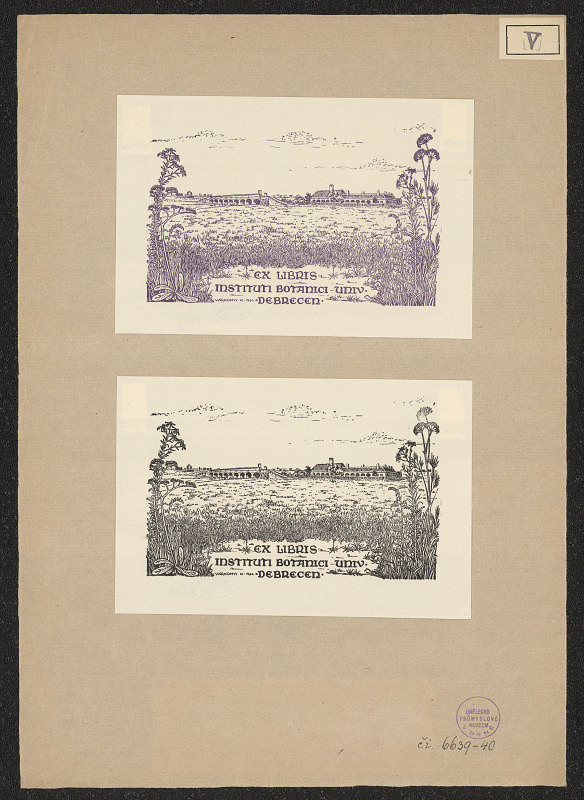 Károly Várkonyi – Ex libris Instituti Botanici univ. Debrecen 