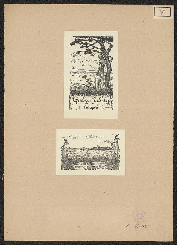 Károly Várkonyi – Ex libris Instituti Botanici univ. Debrecen 