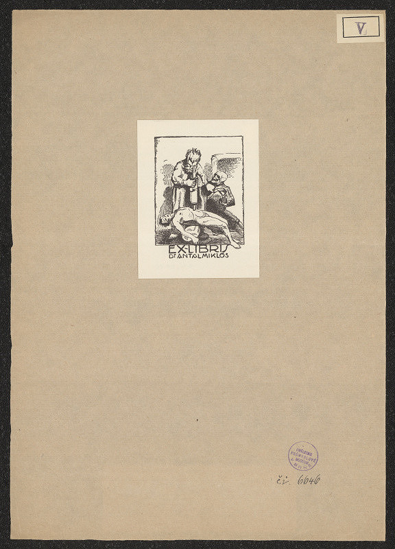 Imre Ványai – Ex libris Dr. Antal Miklos 