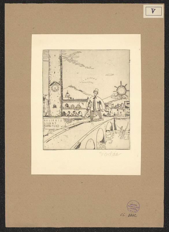 Endre Vadász – Ex libris Gianni Mantero 