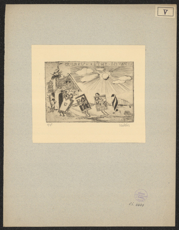 Endre Vadász – Ex libris Réthy István 